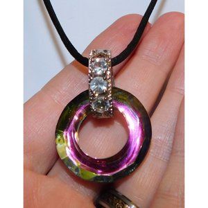 Rainbow Crystal Pendant Necklace